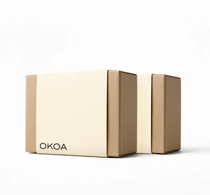 Two full-size OKOA products included with the next two subscription deliveries