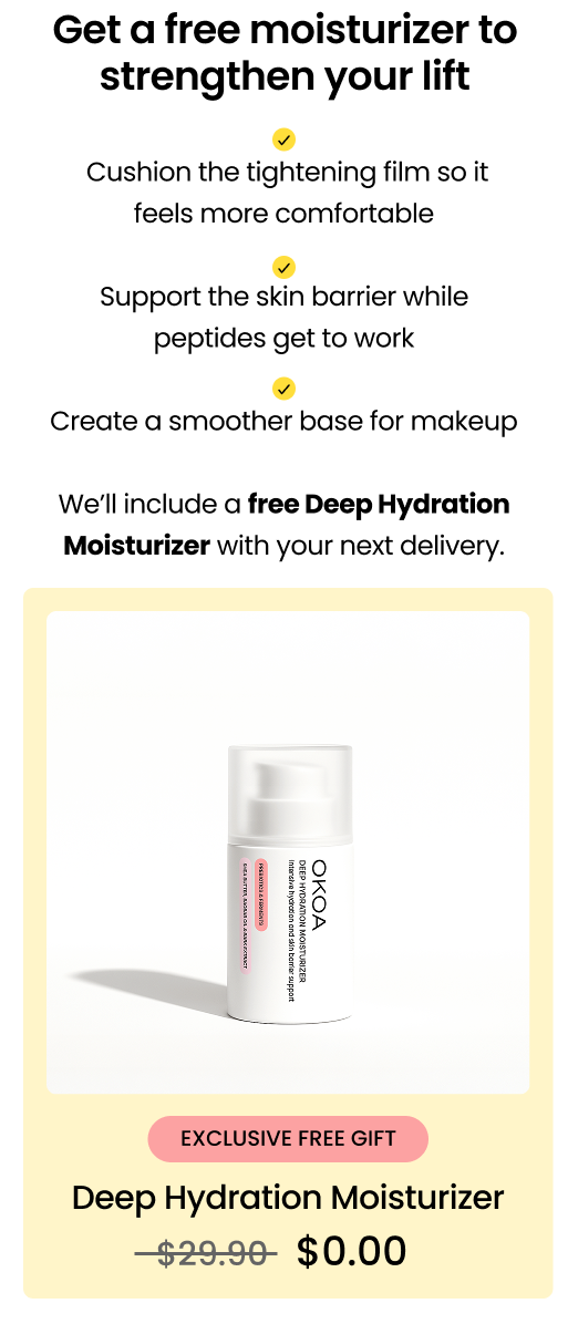 Your skin might just need a more hydrated startThe Dual Action Lifting Cream delivers an instant firming effect you can see and feel, powered by the IDEALIFT™ peptide and is supported by hydrating, soothing ingredients like Sodium Hyaluronate, Aloe Vera and Glycerin. 