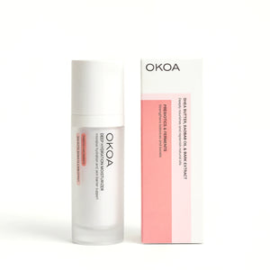 Moisturizer for dry, mature skin, bottle and carton of Okoa Deep Hydration Moisturizer