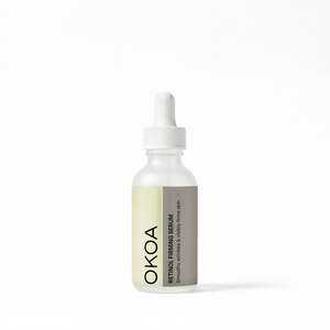 Retinol and bakuchiol firming serum, bottle of Okoa Retinol Firming Serum